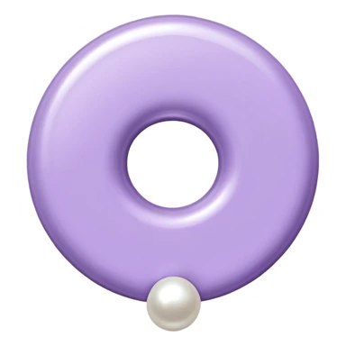 lilac pin for wall notes with pearl in the middle sticker