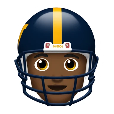 WVU football player  sticker