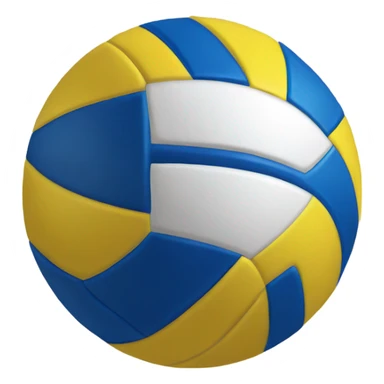 yellow and blue volleyball sticker