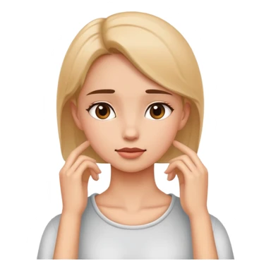 Girl with hands on her neck sticker