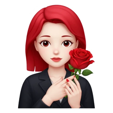 blushing with fingers sticker