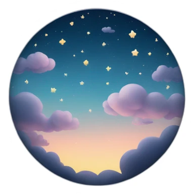 sky with stars sticker