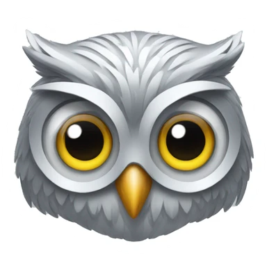 silver owl high resolution  sticker