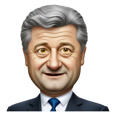Photorealistic ex President of Ukraine Petro Poroshenko sticker