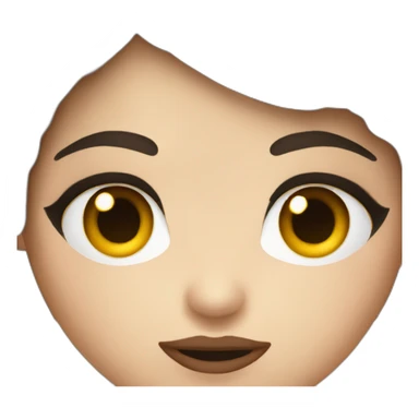 vamp girl with short brown hair, sparkling eyes sticker