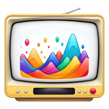 Television with colorful screen sticker