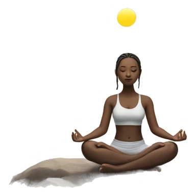 Girl meditating by the ocean sticker