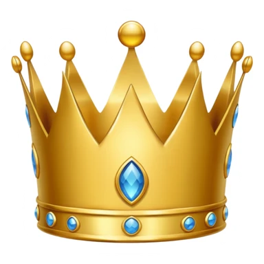 create a crown cartoony without details or anything make it tiny as a real emoji sticker