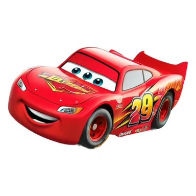 lightning Mcqueen car driving barbie sticker