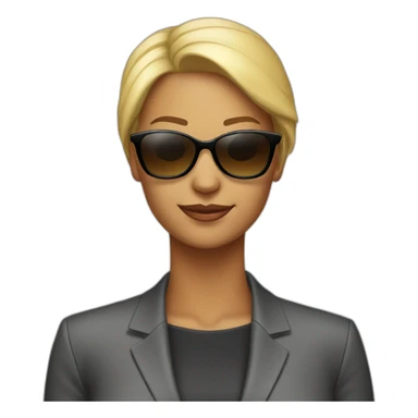 a boss ass vp female in sunglasses sticker
