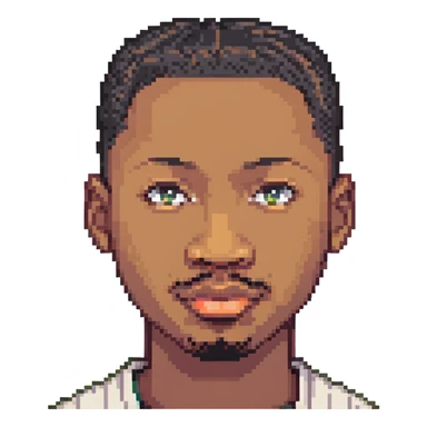 Black man with short hair sticker