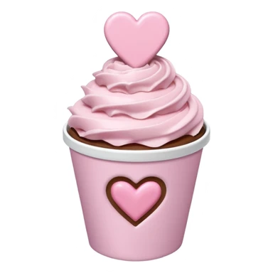 Two glossy square milk chocolate pralines placed diagonally, each in a white ridged paper cup, topped with a soft pastel pink heart icing with subtle sugar sparkle.
Cute minimal emoji-style, realistic and polished, clean studio lighting, pure white background, smooth 3D render, high resolution. sticker