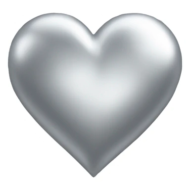 Silver Foil heart emoji sticker