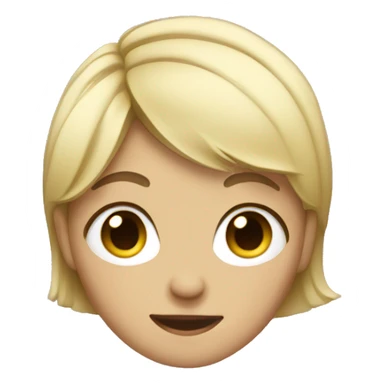 blonde girl dressed as a boy with a short hair cut  sticker