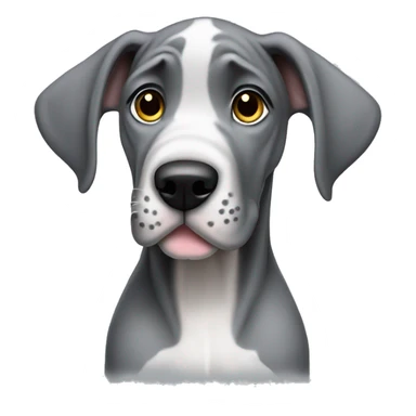 Gray great Dane puppy sticker