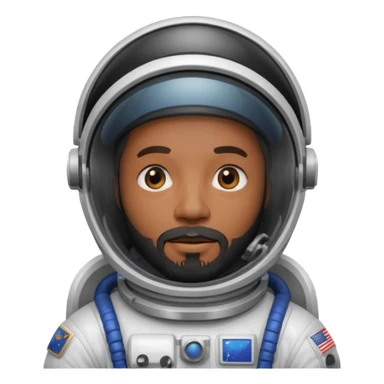 bearded black astronout sticker