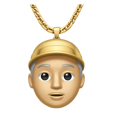 silver rapper necklace sticker