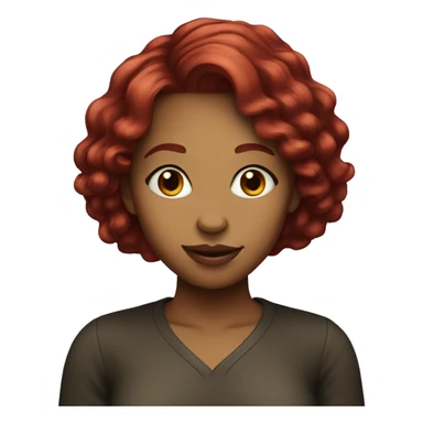 wine red hair girl sticker
