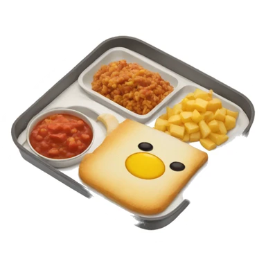 TV dinner in a square tray sticker
