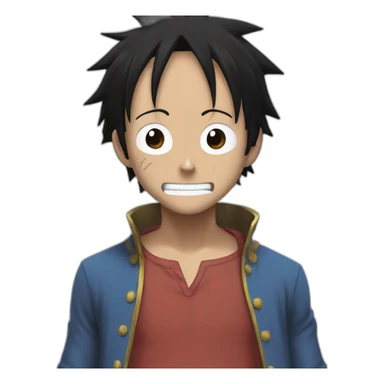 luffy standing with is scar sticker
