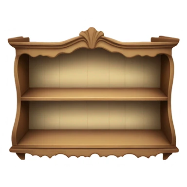 vintage shelf with scalloped edges sticker