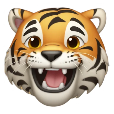 Laughing tiger sticker