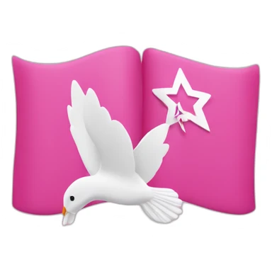 Israel flag and pink dove of peace sticker