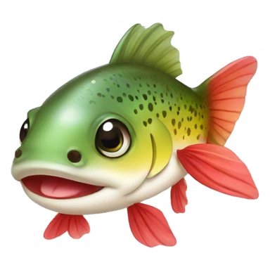 cute trout in love sticker