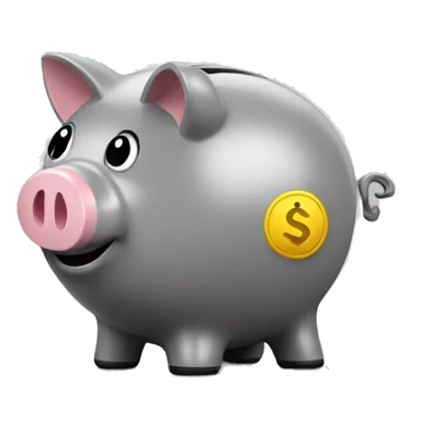 piggy bank gray sticker