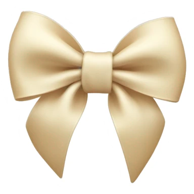 cream colored bow sticker