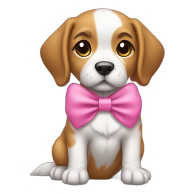Dog Shitszu wearing a pink bow is a t-shirt written A93 sticker