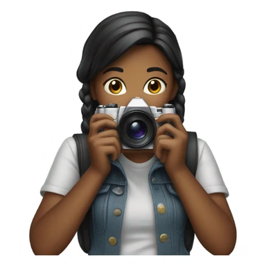 Girl taking a picture sticker