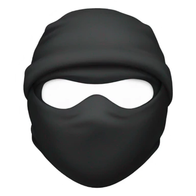 ninja wearing ski mask with a pew pew sticker