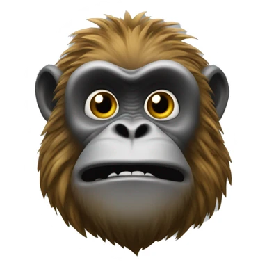 abacaxi com rosto de macaco sticker