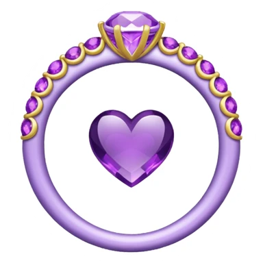 anel de casamento branco e roxo sticker