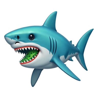 brainrot shark sticker