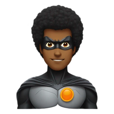 Batman avec une afro orange sticker
