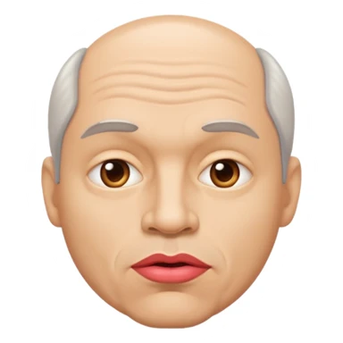 Middle aged man with huge lips  sticker