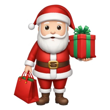 Santa Claus gift bag sticker