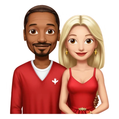  snoop dogg and elon musk in red dress sticker