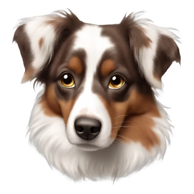 Mini red Merle Aussie sticker