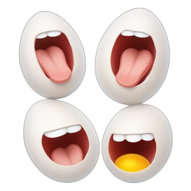 one tongue on two eggs sticker