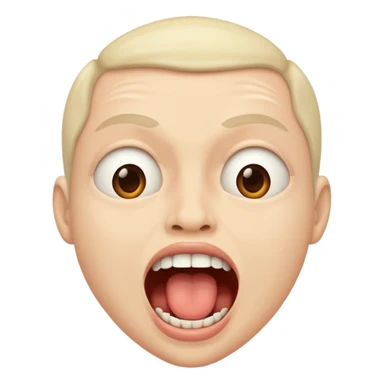 mouth wide open human sticker