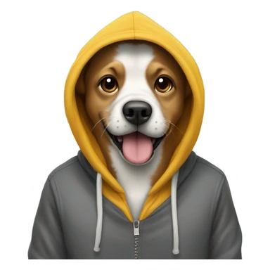 Dog waring a hoodie sticker