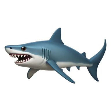 Tiburón con ojotas de tiburón  sticker