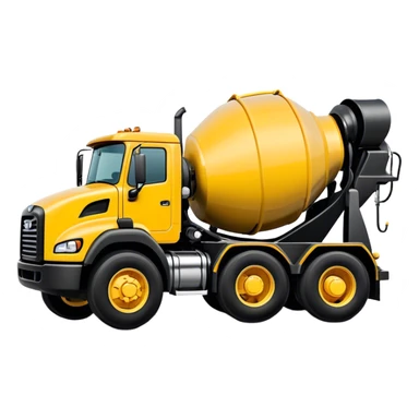 Cement Mixer - Mack Granite (Model Year: 2022) (Iconic colour: Yellow and black) sticker