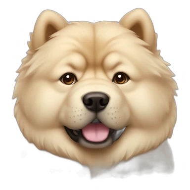 Cream chow chow sticker