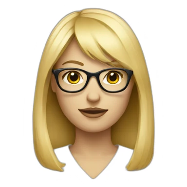 femme blonde avec frange à lunette sticker