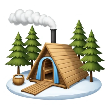la tent that is a sauna and its smoke out the pipe try one with snow and trees around also
ag den mer som en rundt firkant og sort, også kan det stå SAUNA på sticker