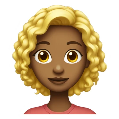 sou uma menina criança com cabelo loiro amarelo liso comprido olho castanho sticker